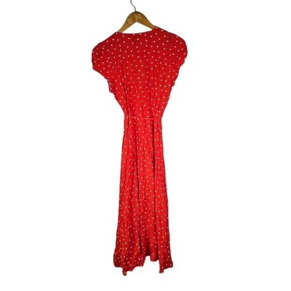 Forever 21 Red Heart Pattern Wrap Dress - Picture 2 of 7